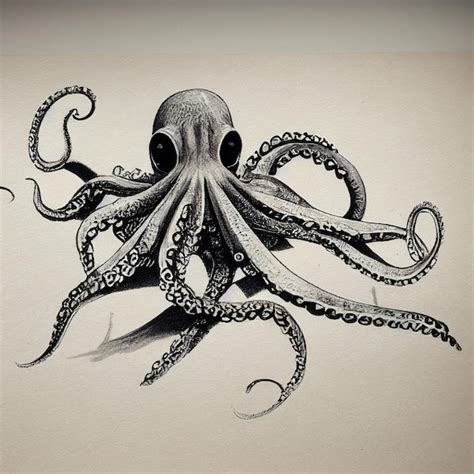 Représentation artistique d'une pieuvre avec des tentacules s'étendant.