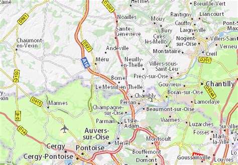 Carte de Bornel et ses environs
