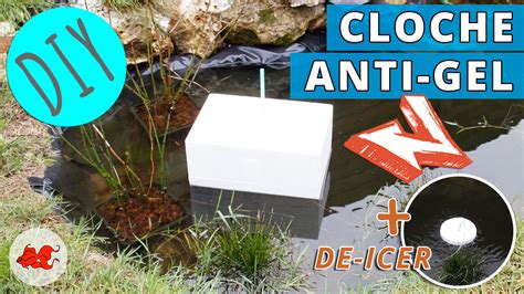 Schéma de fonctionnement d'une cloche anti-gel dans un bassin