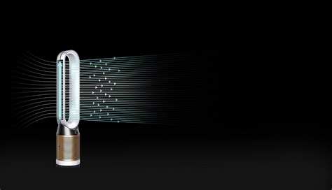 Comparaison visuelle du flux d'air du mode ventilateur et du mode ambiant du Dyson Pure Cool