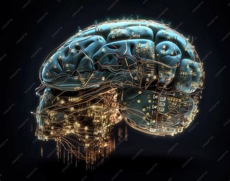 Image abstraite représentant la fusion de l'humain et de la machine