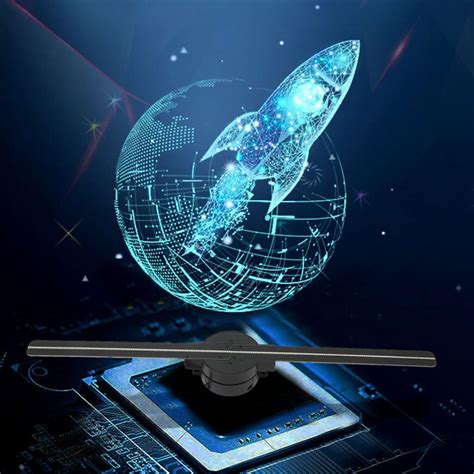 Ventilateur holographique affichant un logo d'entreprise