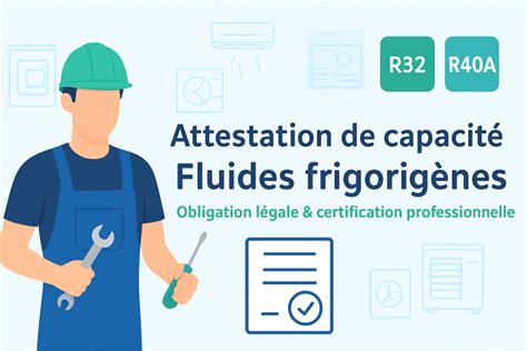 Attestation de capacité pour la manipulation des fluides frigorigènes
