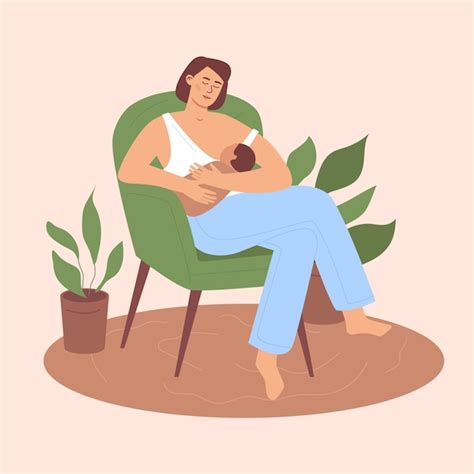 Femme allaitant son bébé