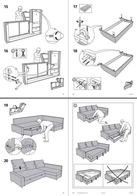 Schéma d'assemblage d'un canapé d'angle