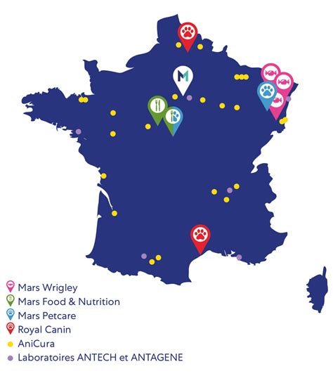 Carte des usines Atlantic en France
