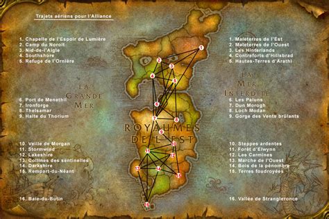 Carte des emplacements des maîtres d'Alchimie dans WoW Classic