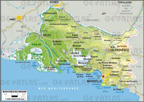 Carte des Bouches-du-Rhône indiquant les zones d'intervention des entreprises