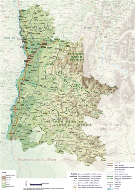 Carte de la Drôme indiquant les zones d'intervention de RiverClean