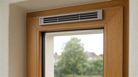 Photo d'une grille d'aération de fenêtre autoréglable