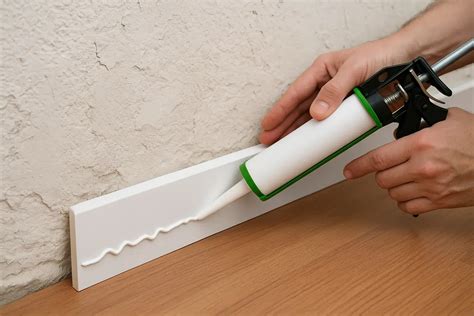 Gros plan sur le bas d'un mur protégé par une plinthe