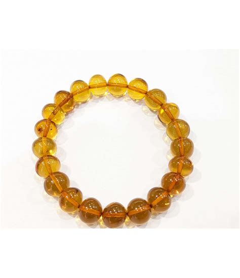 Bracelet en ambre de la Baltique de couleur cognac